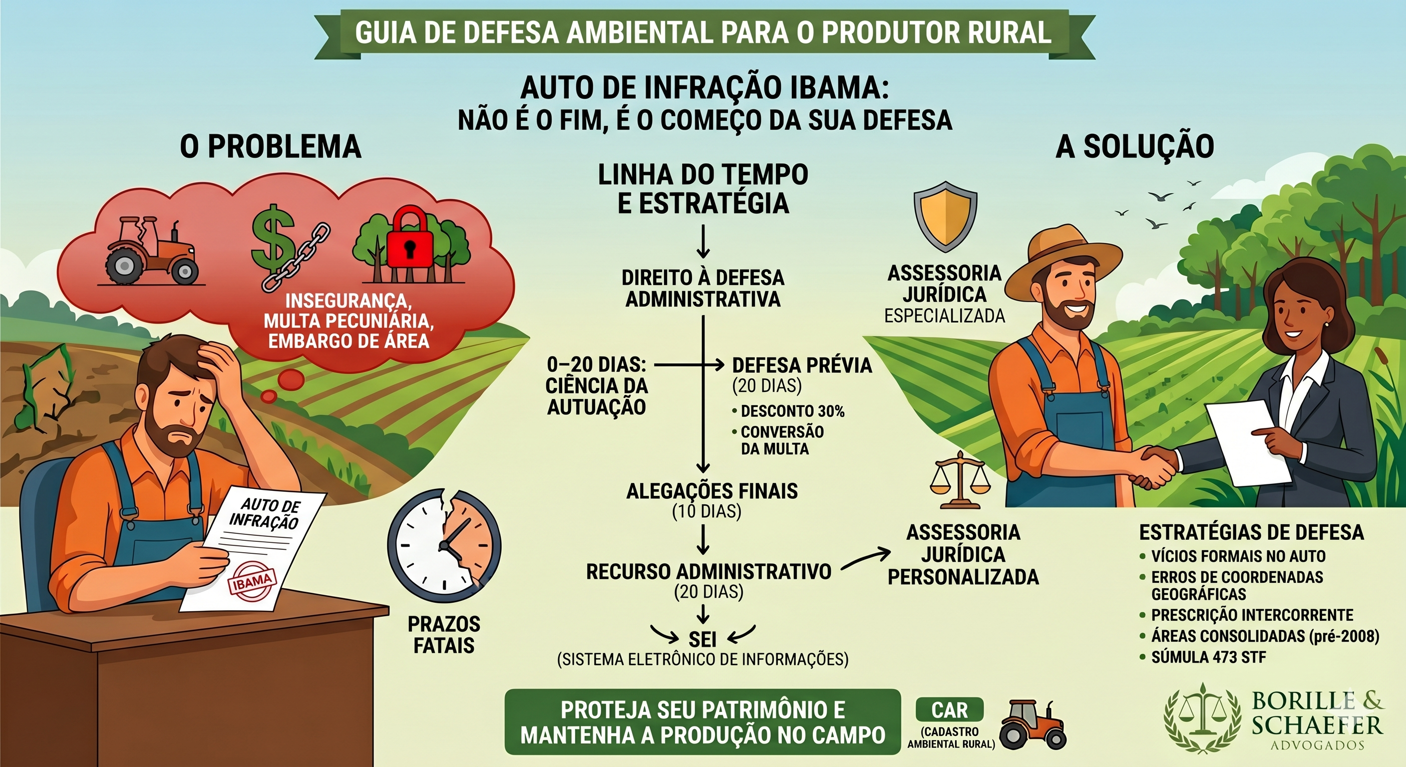 Multas do IBAMA em Toledo-PR: Guia de Defesa para o Produtor Rural - Borille & Schaefer Advogados